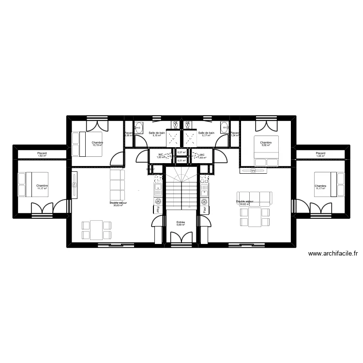 IMMEUBLE. Plan de 20 Pièces et 135 m²