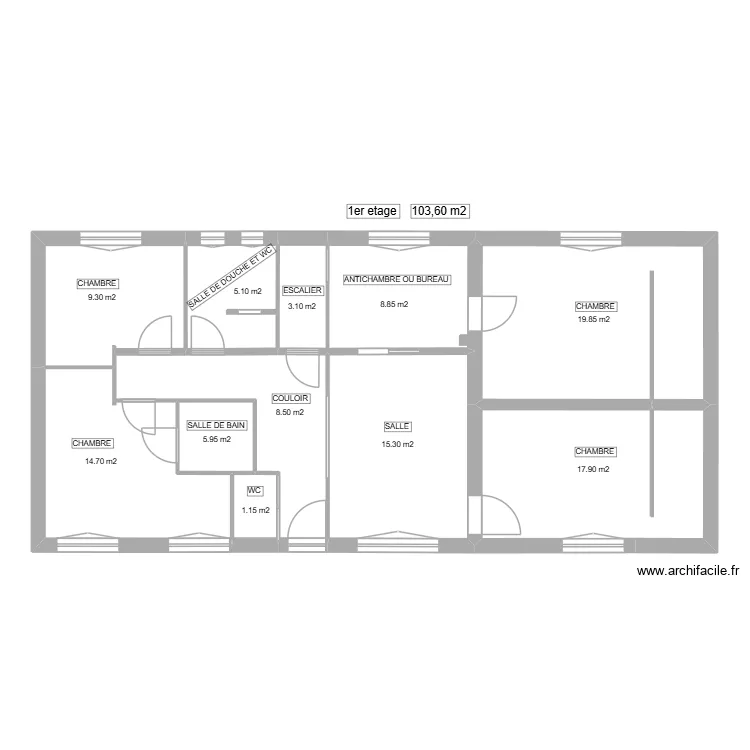 Imp&ocirc;t 1er &eacute;tage. Plan de 