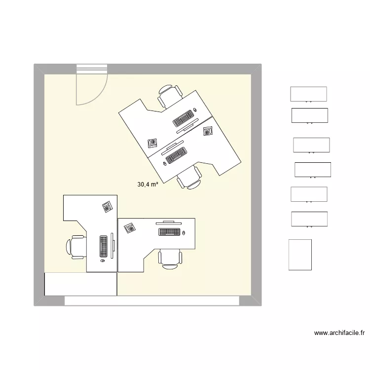 boulot. Plan de 1 pièce et 30 m² boulot. Plan de 1 pièce et 30 m²
