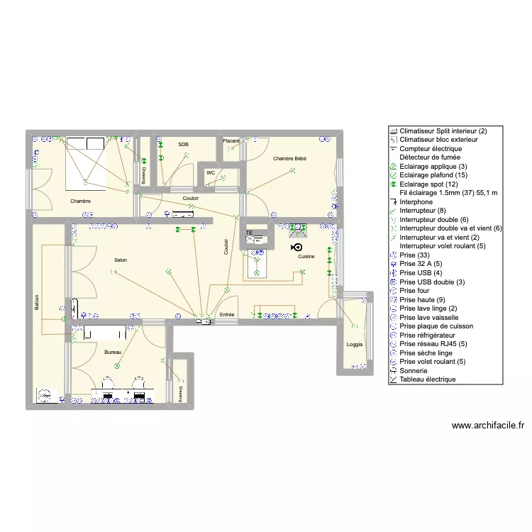 Etienne Plan Elec N2. Plan de 
