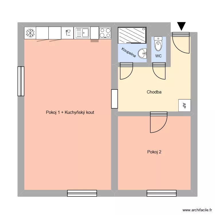 Al&scaron;ova 573, byt 15. Plan de 10 pièces et 179 m²
