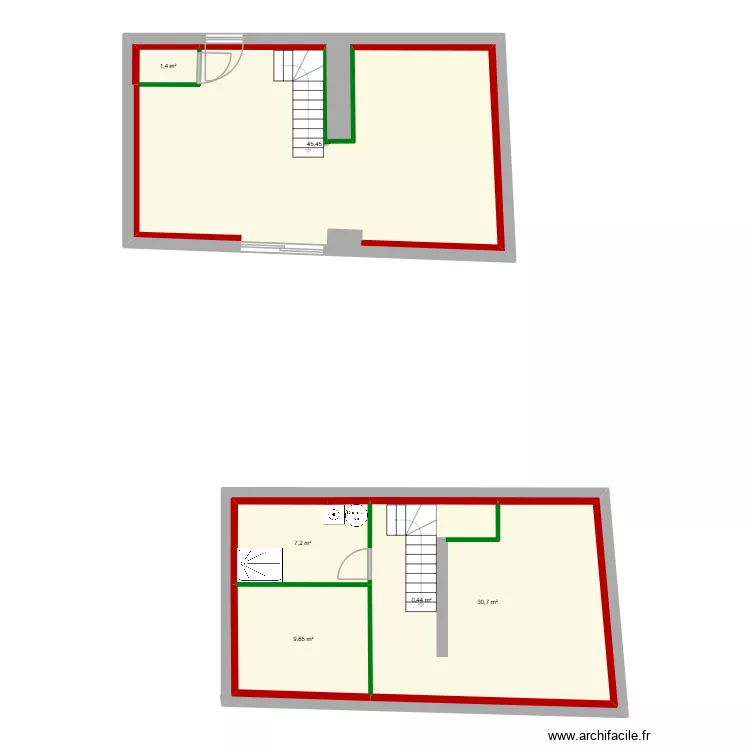 vaugneray. Plan de 6  et 153 m²