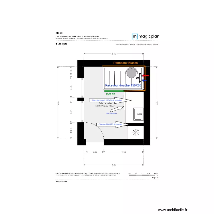 Plan Projet 1 Blond. Plan de 