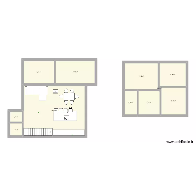 Purpan 2. Plan de 11  et 100 m²