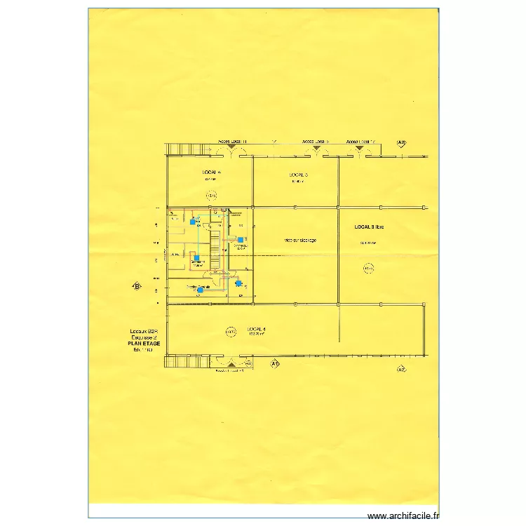 Plan d'implantation R+1. Plan de 
