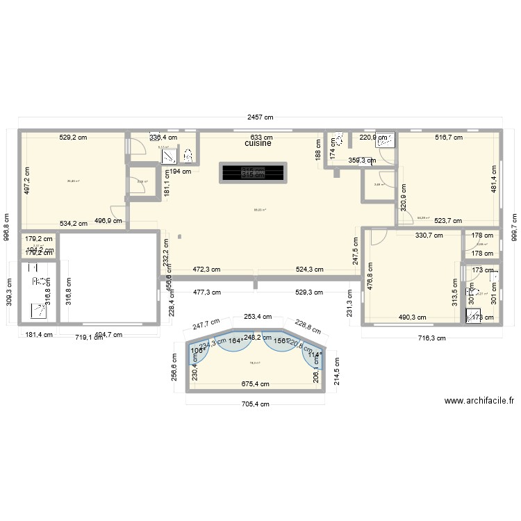 ipe200 v1. Plan de 11 pièces et 193 m2