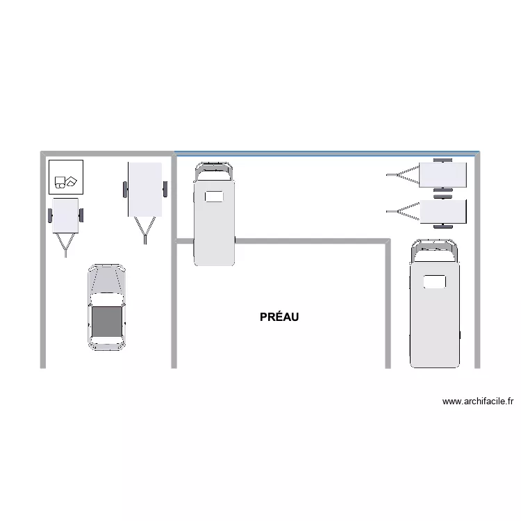 Pr&eacute;au. Plan de 