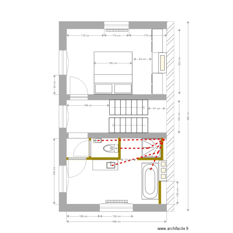 + 1 Eaux usées. Plan de 0 pièce et 0 m2