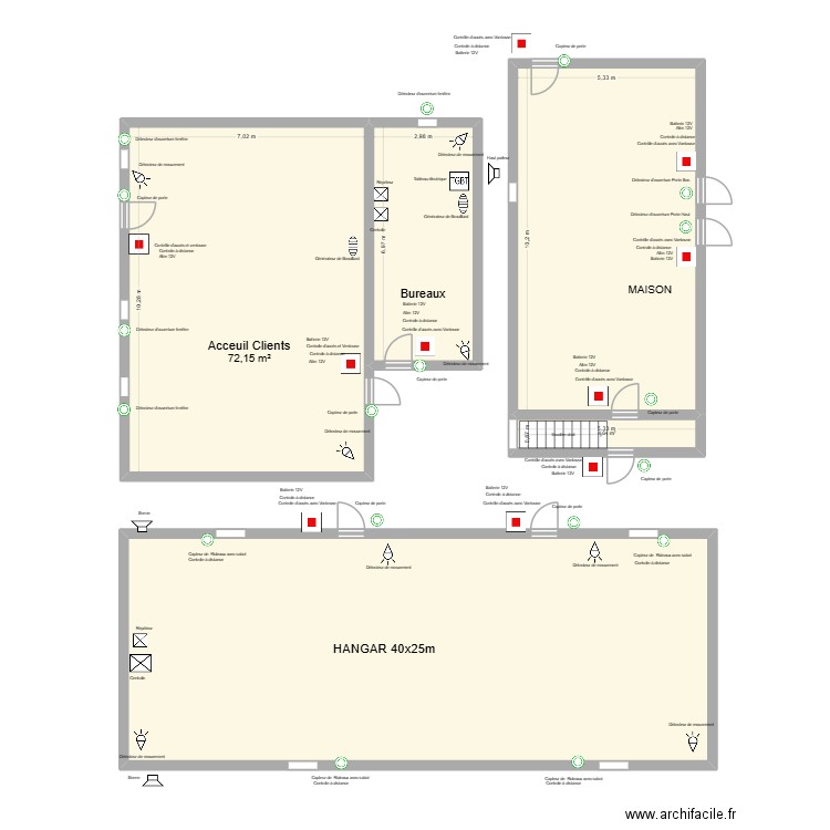Systeme Securite AMP NEW. Plan de 5 pièces et 267 m2