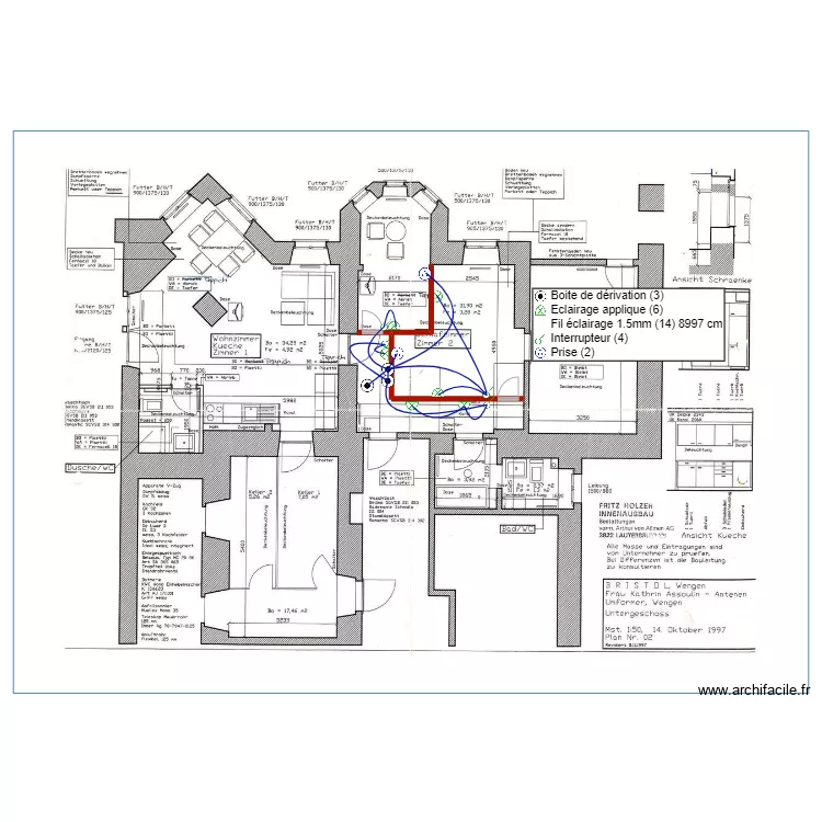 Wengen - Bristol - plan électrique . Plan de Wengen - Bristol - plan électrique . Plan de