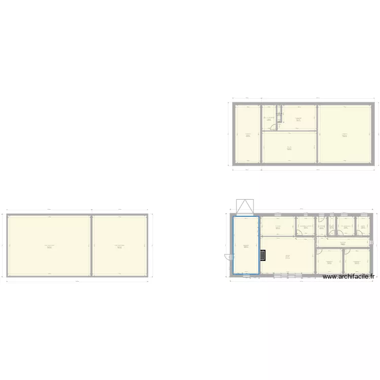 Maison romain. Plan de 19  et 470 m²