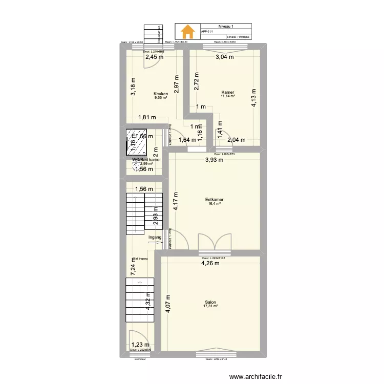 1er étage. Plan de 1er étage. Plan de