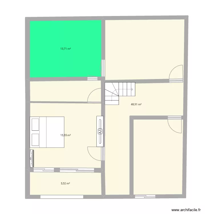 1 er. Plan de 4  et 84 m²