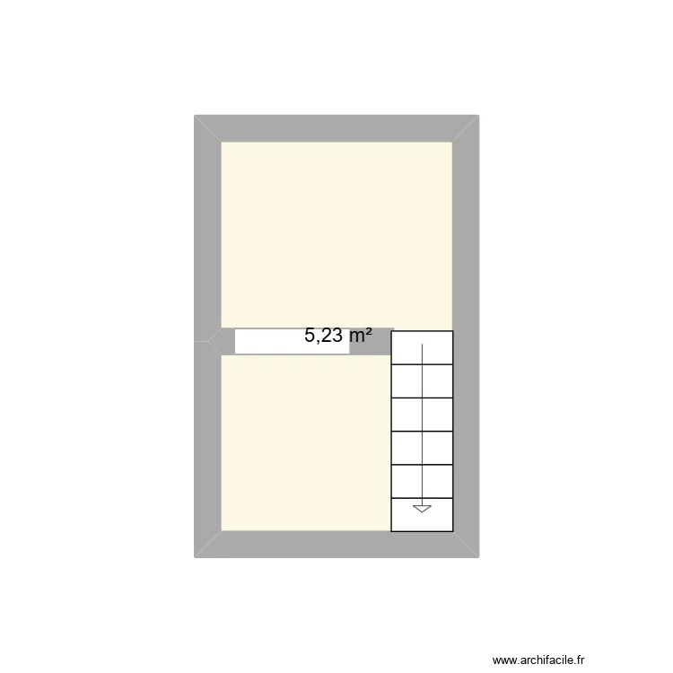 3 MAISON. Plan de 1  et 5 m²