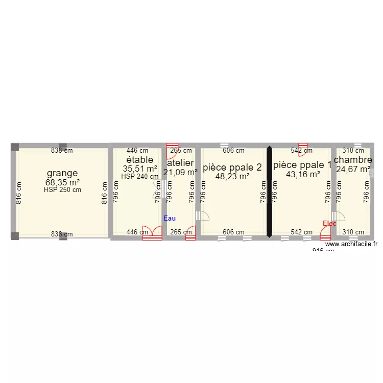 plan_Couloume. Plan de 