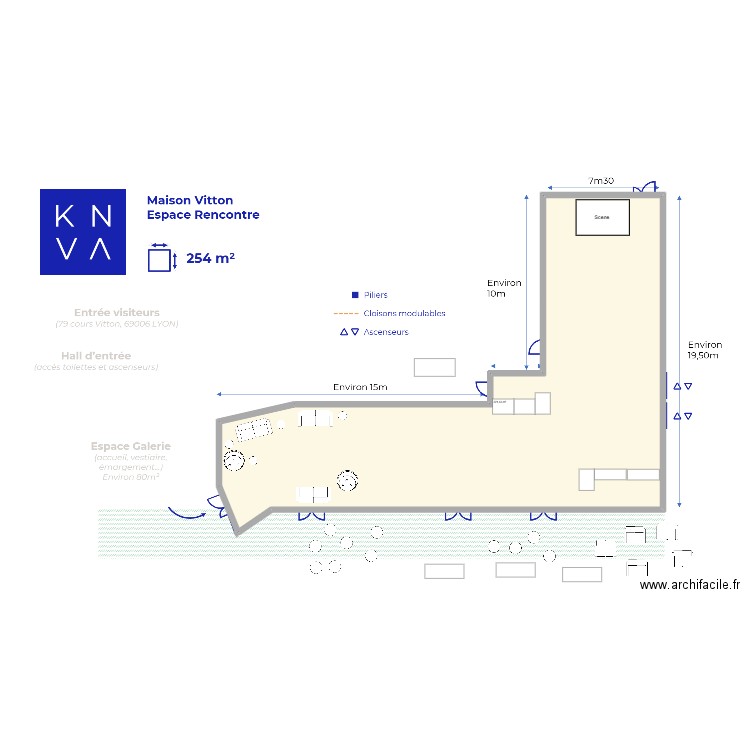 CITEC. Plan de 1 pièce et 221 m2