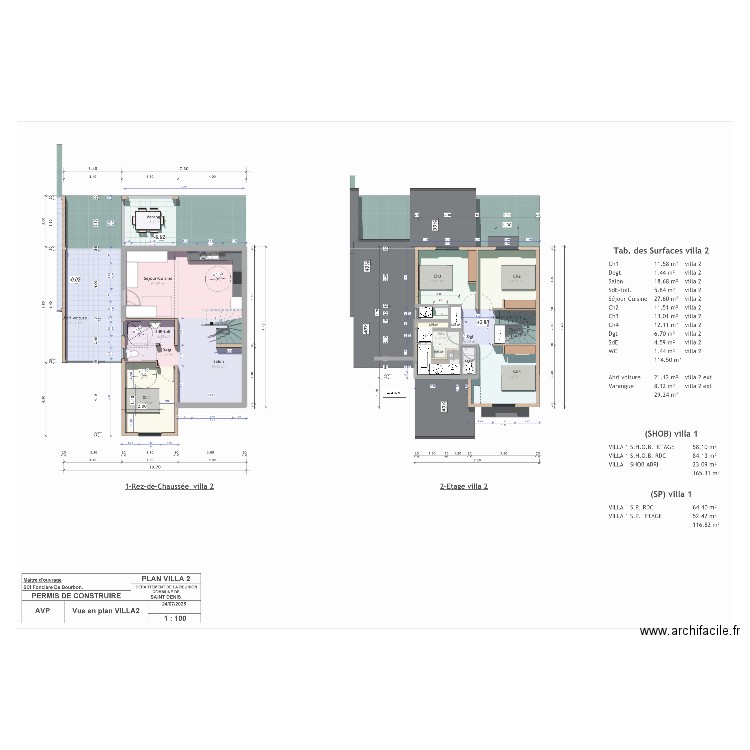 Esquisse 2 V3. Plan de 4 pièces et 9 m2