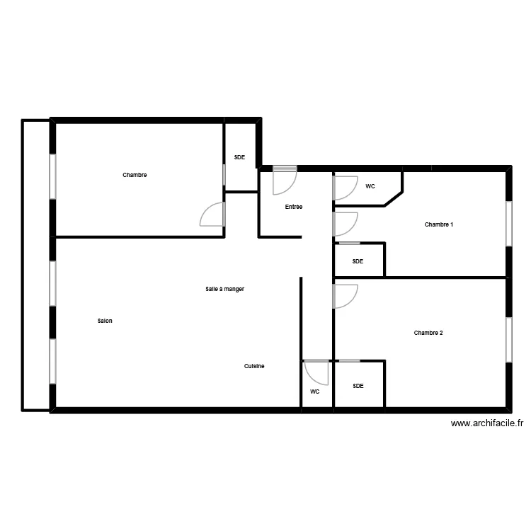 Plan projet&eacute; ICONIC Faisanderie. Plan de 8  et 231 m²