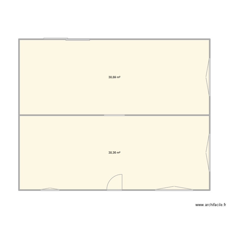 moréac. Plan de 2 pièces et 77 m2
