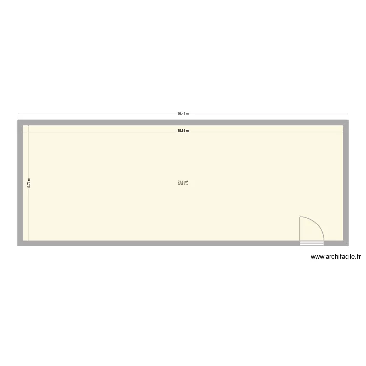 GRANGE. Plan de 1  et 92 m²
