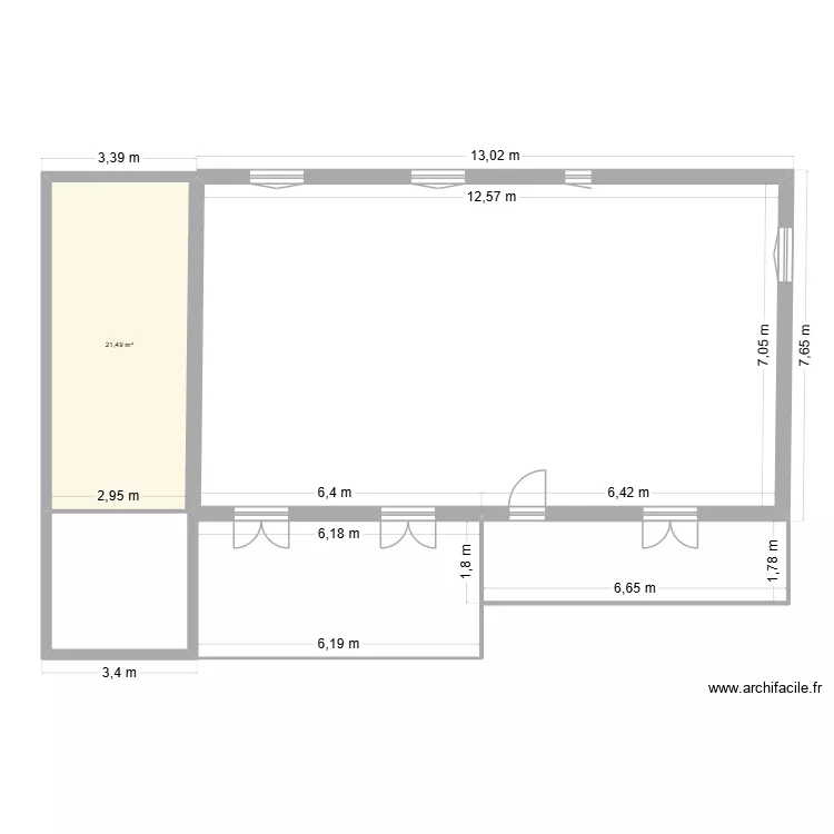Maison St jean vide. Plan de 1 et 21 m² Maison St jean vide. Plan de 1 et 21 m²