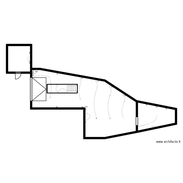 Garage Dour. Plan de 3 pièces et 104 m2