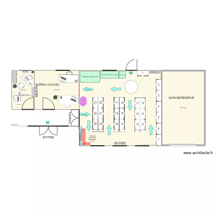 Maison Saint Etienne V3. Plan de 