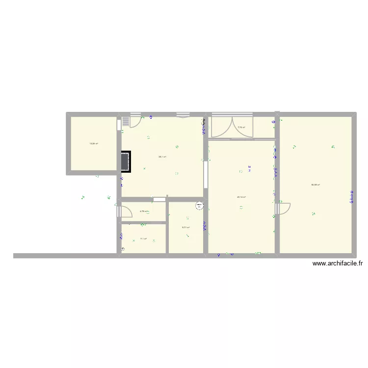 La mouline. Plan de 8  et 170 m²