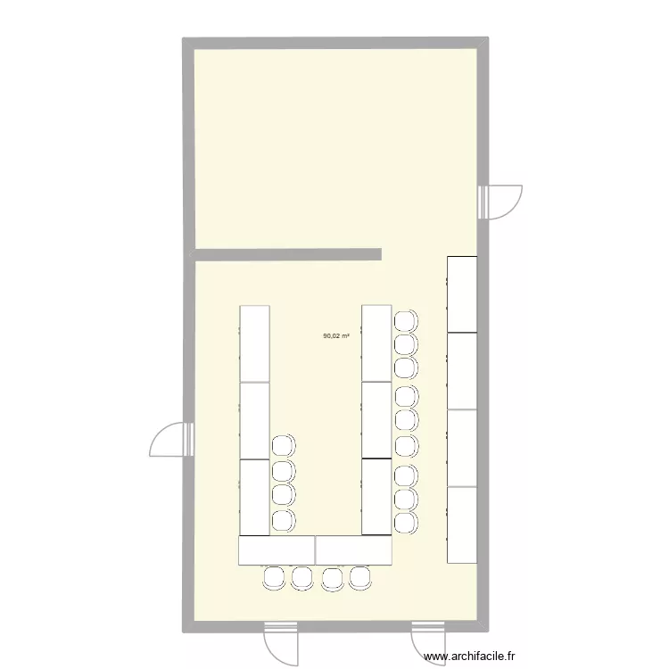 mariage. Plan de 1 pièce et 90 m²
