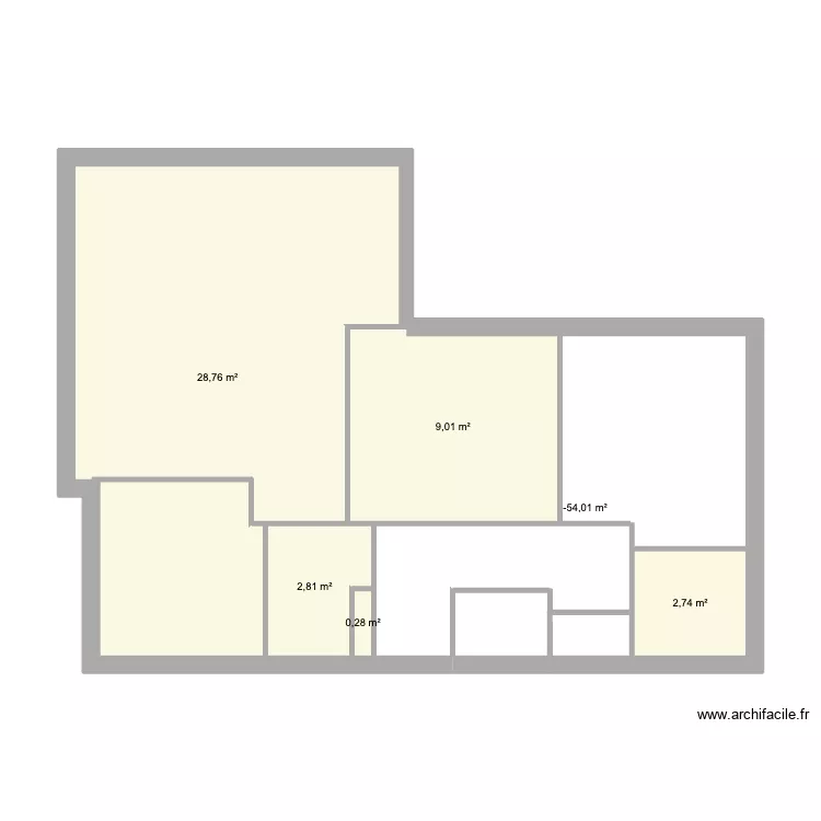 Appartement_chessy_2. Plan de 6 Pièces et 60 m²