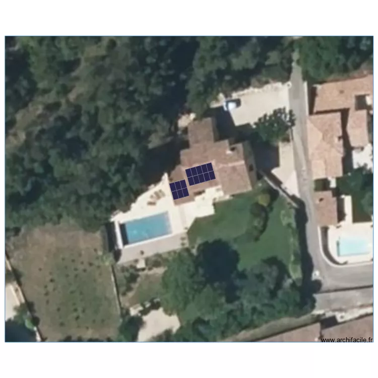 Panneaux maison Christine et Laurent avec photo. Plan de 