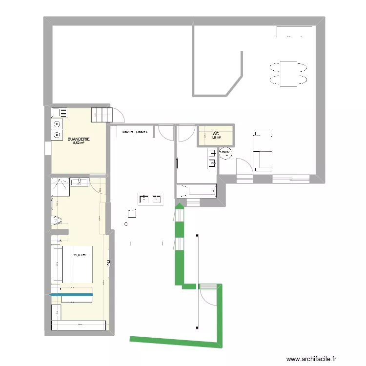 AMENAGEMENT MAISON extension. Plan de 
