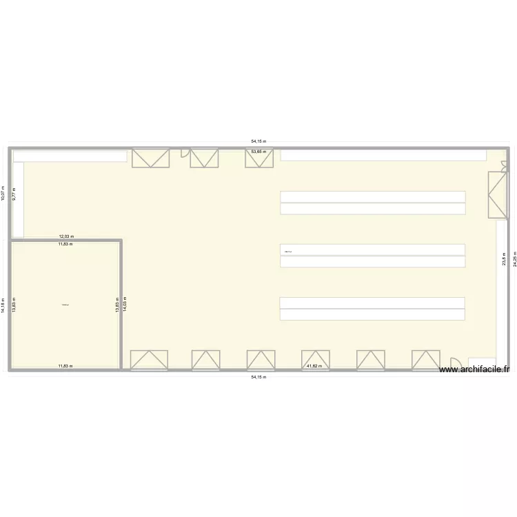 PARCAY. Plan de 2  et 1272 m²