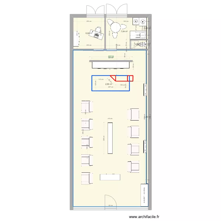 Projet Bruno Coiffeur màj 2. Plan de 11 et 92 m² Projet Bruno Coiffeur màj 2. Plan de 11 et 92 m²