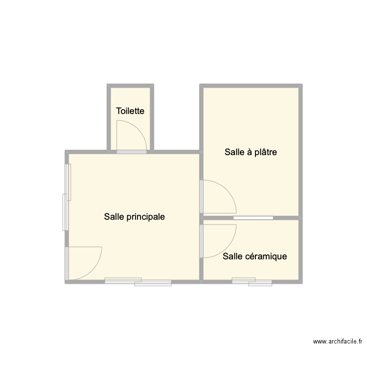 Labo. Plan de 4 pièces et 8 m2
