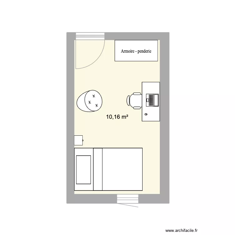 maison. Plan de 1  et 10 m²