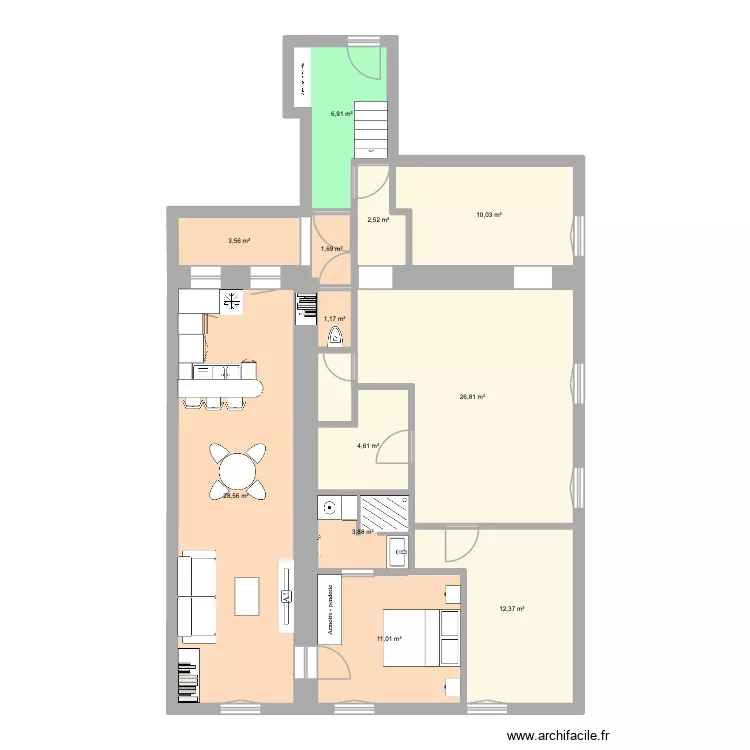 Place Charles Albert APP1 50M2. Plan de 