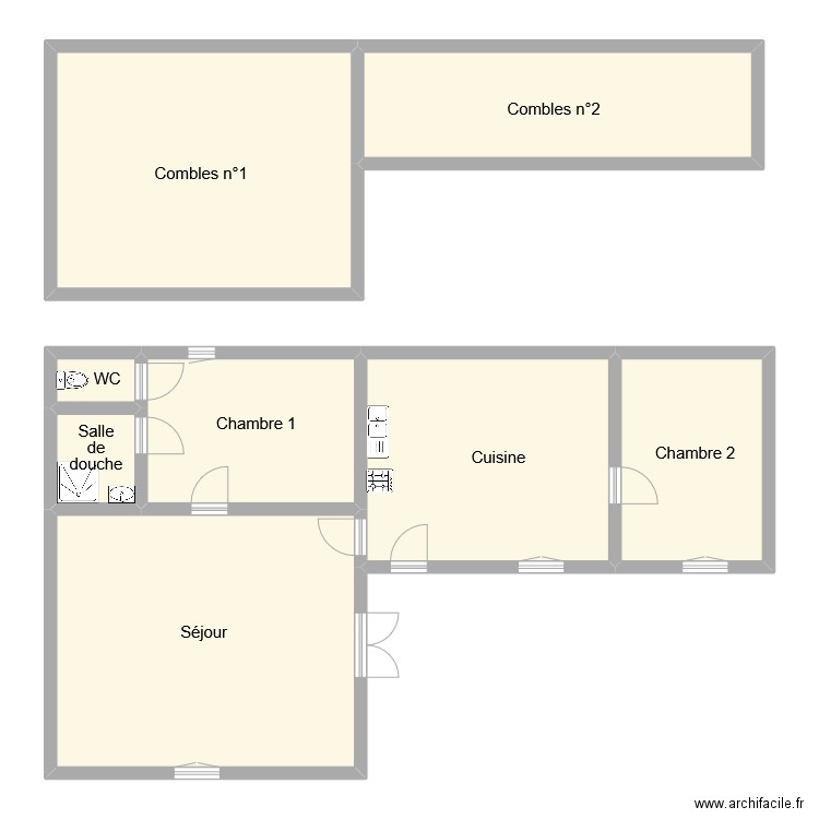 baumaot etage. Plan de 8 pièces et 144 m2