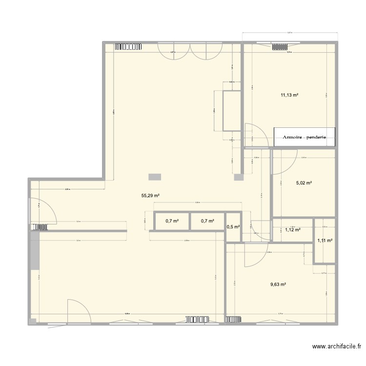 Maison projet. Plan de 10 pièces et 86 m2