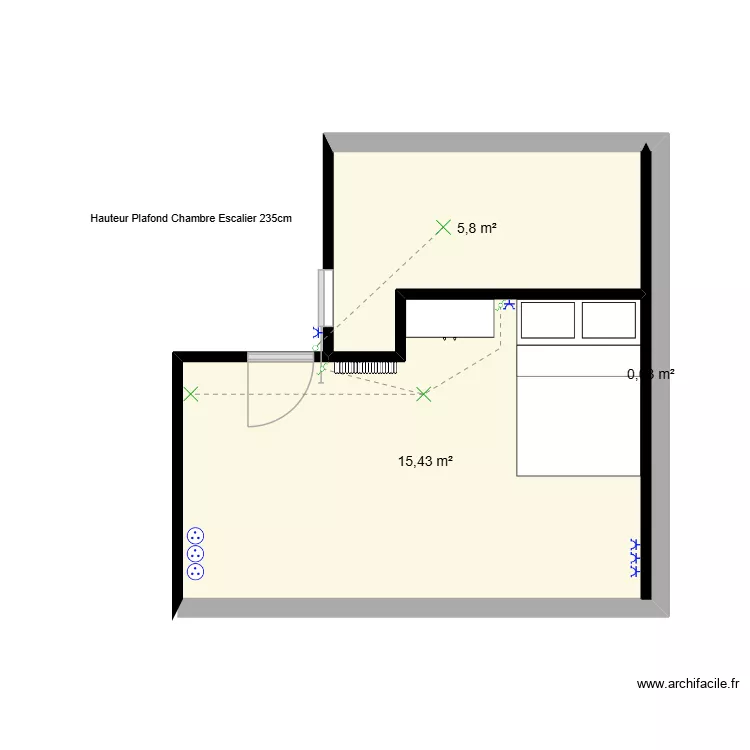 pierre. Plan de 3  et 21 m²