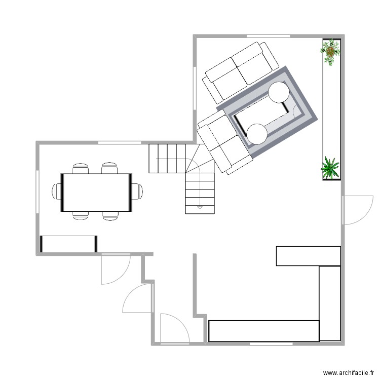 le borgne st quay. Plan de 1 pièce et 50 m2