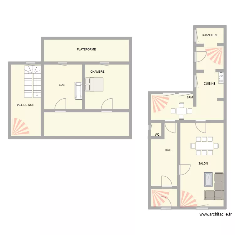 PLAN GRILLI. Plan de 10 Pièces et 204 m² PLAN GRILLI. Plan de 10 Pièces et 204 m²