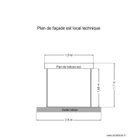 Plan de fa&ccedil;ade est local technique