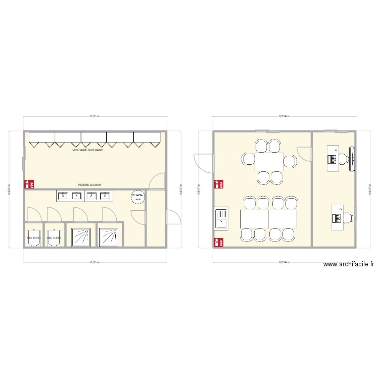EIFFAGE CHANTIER HFME. Plan de 9 pièces et 57 m2