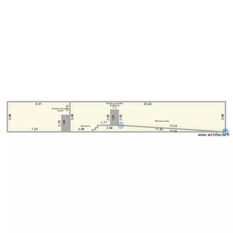 Façade COSY/EVENTIA. Plan de 6 pièces et 113 m² Façade COSY/EVENTIA. Plan de 6 pièces et 113 m²