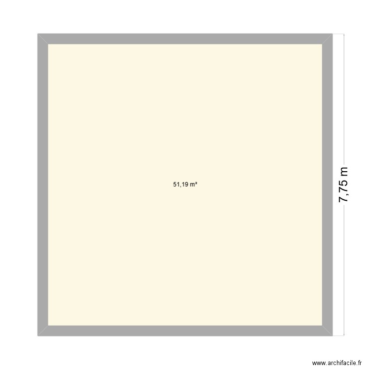 Maison Houilles. Plan de 1 pièce et 51 m2