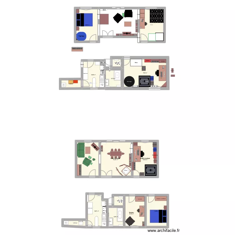 Appartement Bon 6. Plan de 17  et 134 m²