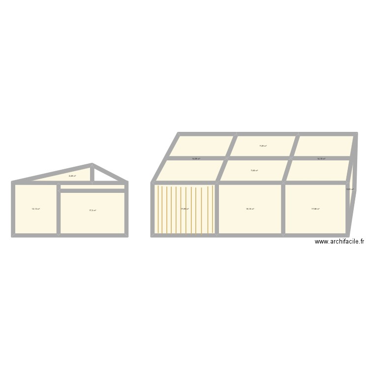 chalusseau garage. Plan de 11 pièces et 129 m2