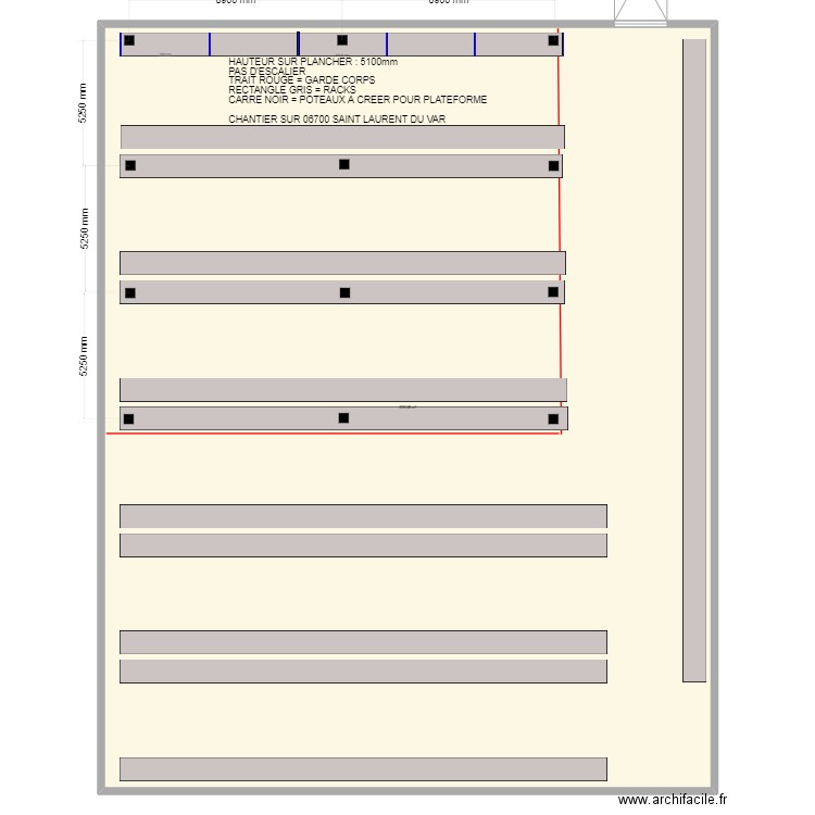 YOURSTORE PLATEFORME 1/2 LOCAL. Plan de 1 pièce et 810 m2