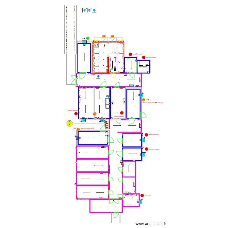 lycee monteil. Plan de 19 pièces et 262 m2